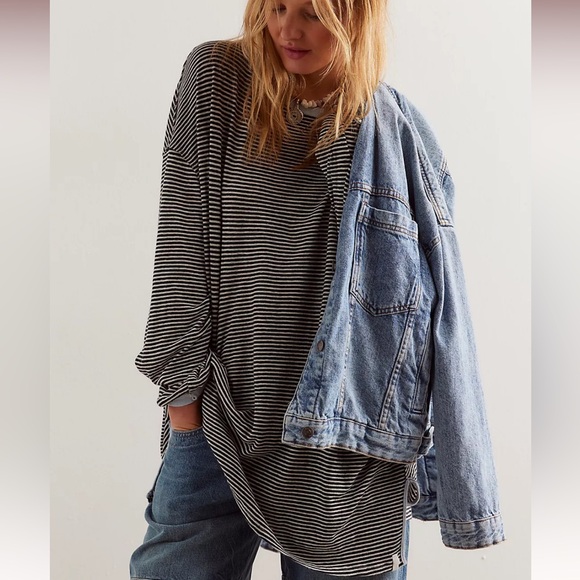 1322. We The Free Veronica Stripe Tee - Picture 4 of 8